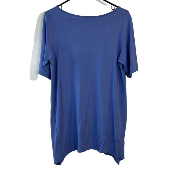 J Jill‎ Wearever Collection Rayon Blend Small Tunic Top Shirt Light Blue - Picture 2 of 8
